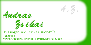 andras zsikai business card